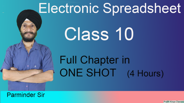 Electronic Spreadsheet Class 10 I.T.